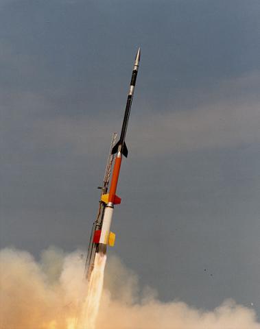 A Black Brant XII rocket similar to the one launched during the Norwegian rocket incident
